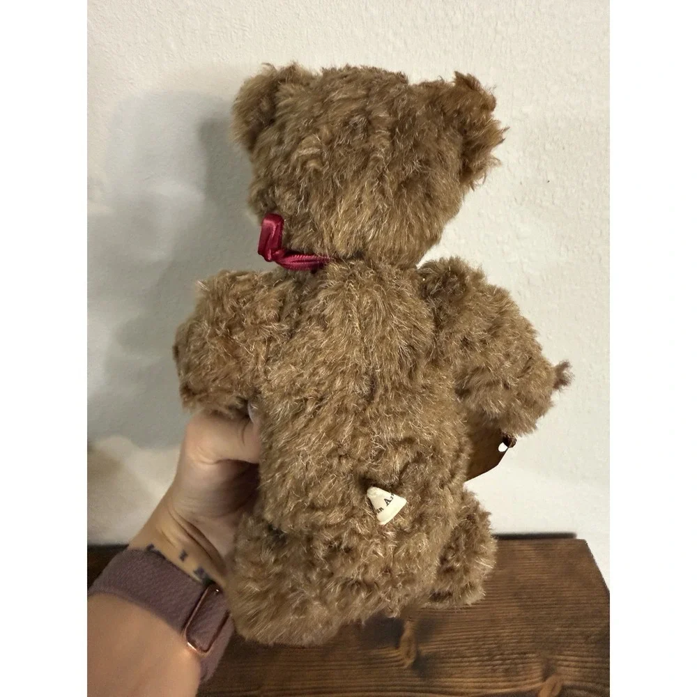 Artist Teddy Bear Jan Ann Jointed Brown Mohair German‎ Glass Eyes Vintage